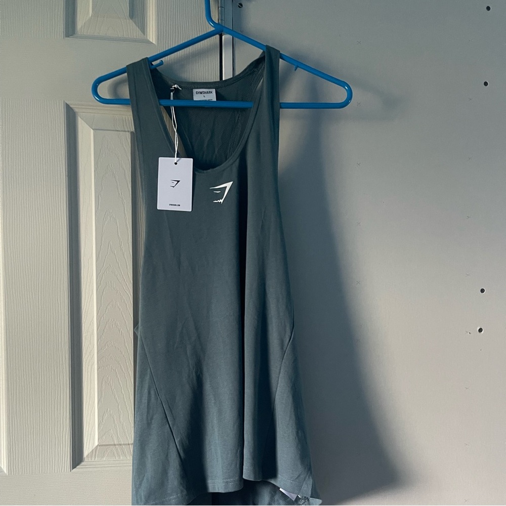 React stringer, GymShark, size Large, denim Teal, new with tags.